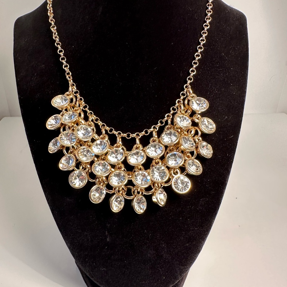 Elegant Gold and Silver Statement Necklace